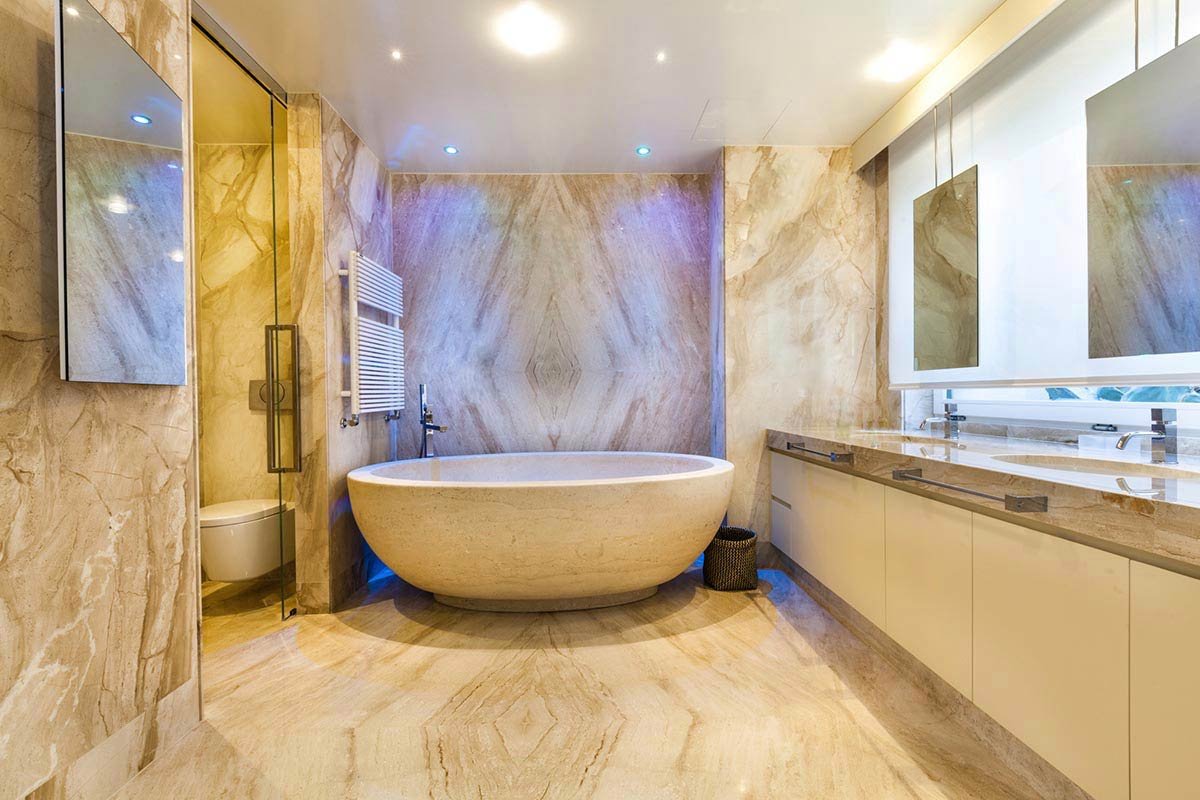 Bagno in Marmo Daino Reale